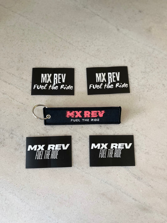 MX Rev Keychain and Sticker Bundle