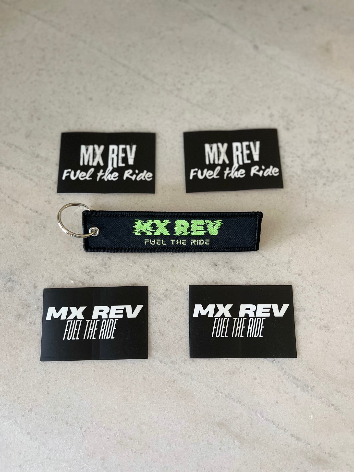 MX Rev Keychain and Sticker Bundle